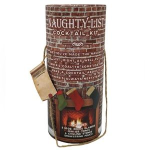 Naughty List Cocktail Kit set includes: 2 glasses,6 chilling stones,bag& tongs💙